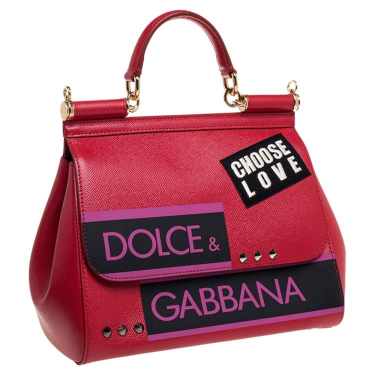red dolce and gabbana purse