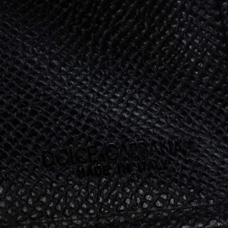 Pre Owned Dolce & Gabbana Black Leather Continental Wallet