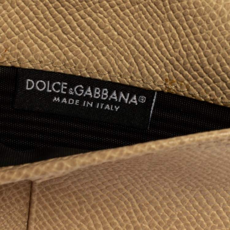 Pre Owned Dolce & Gabbana Brown Leather Miss Sicily Wallet on Chain