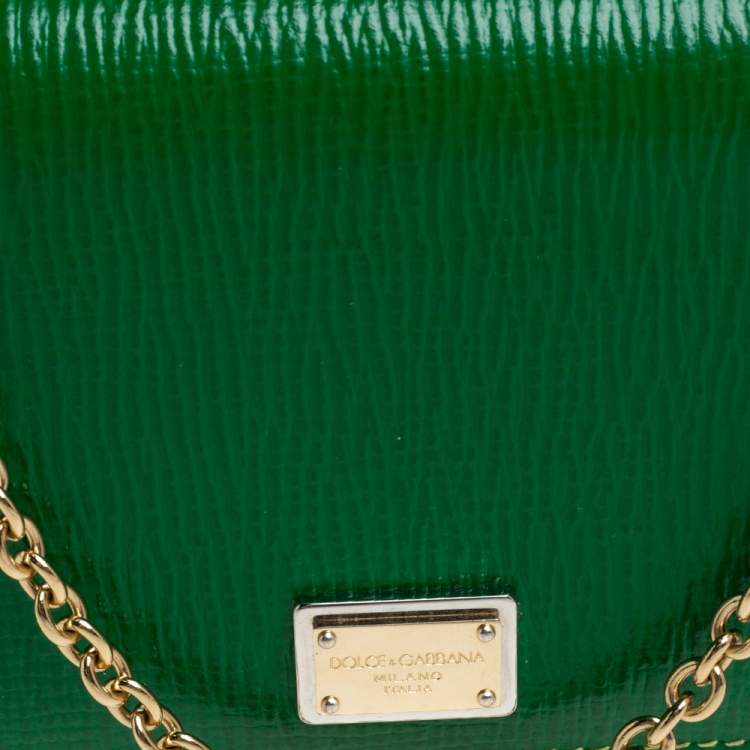 Pre Owned Dolce & Gabbana Multicolor Leather Miss Sicily Von Wallet on Chain
