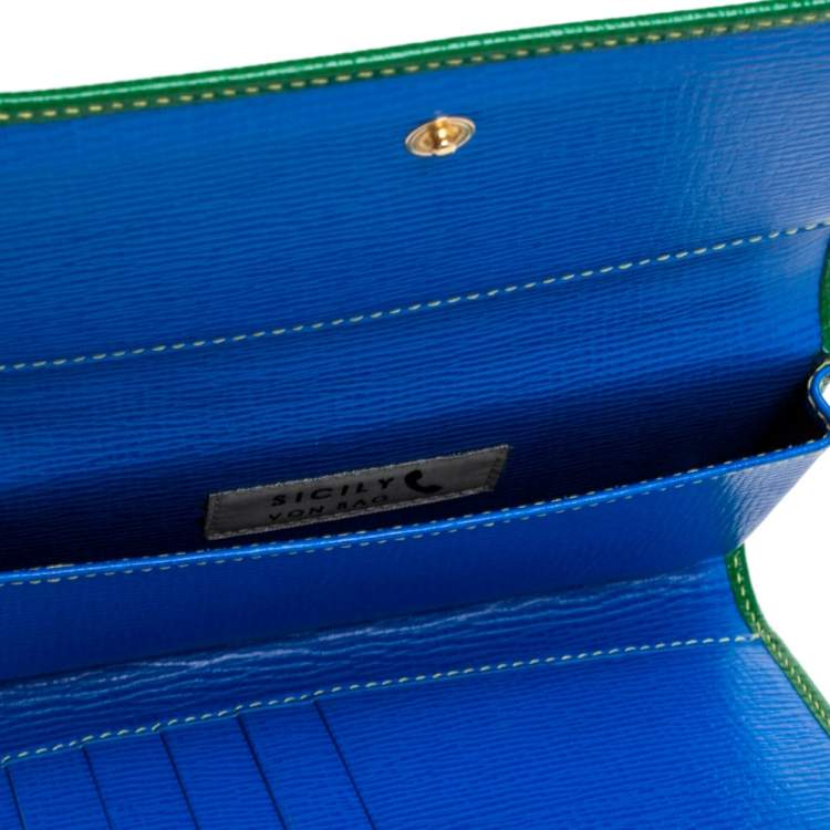 Pre Owned Dolce & Gabbana Multicolor Leather Miss Sicily Von Wallet on Chain