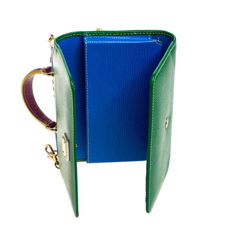 Pre Owned Dolce & Gabbana Multicolor Leather Miss Sicily Von Wallet on Chain