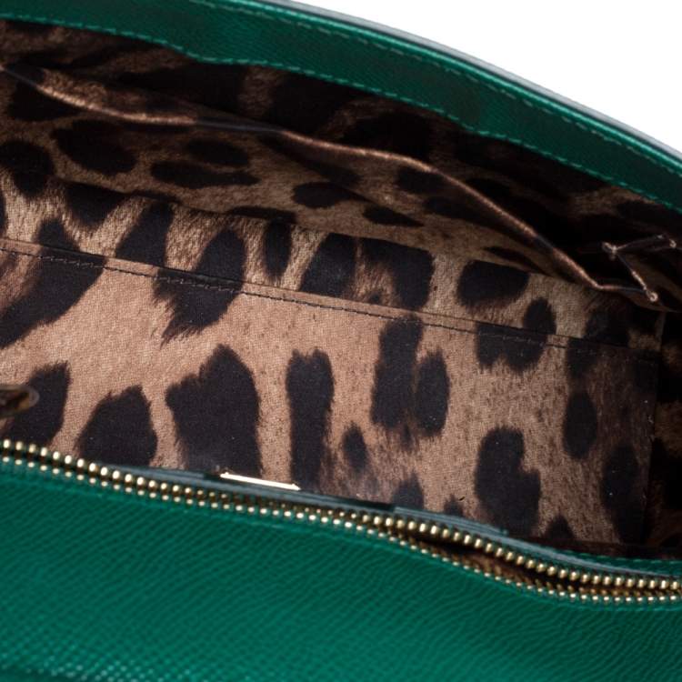 Pre Owned Dolce & Gabbana Multicolor Leather Medium Embellished Miss Sicily Top Handle Bag