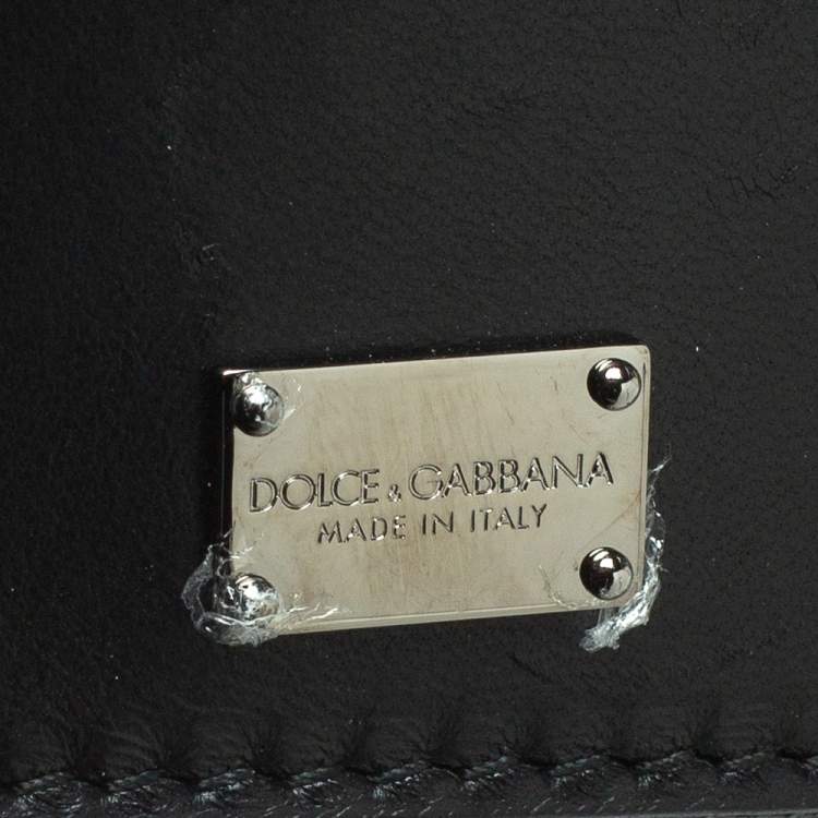 Pre Owned Dolce & Gabbana Colorblock Snakeskin Large Miss Sicily Top Handle Bag