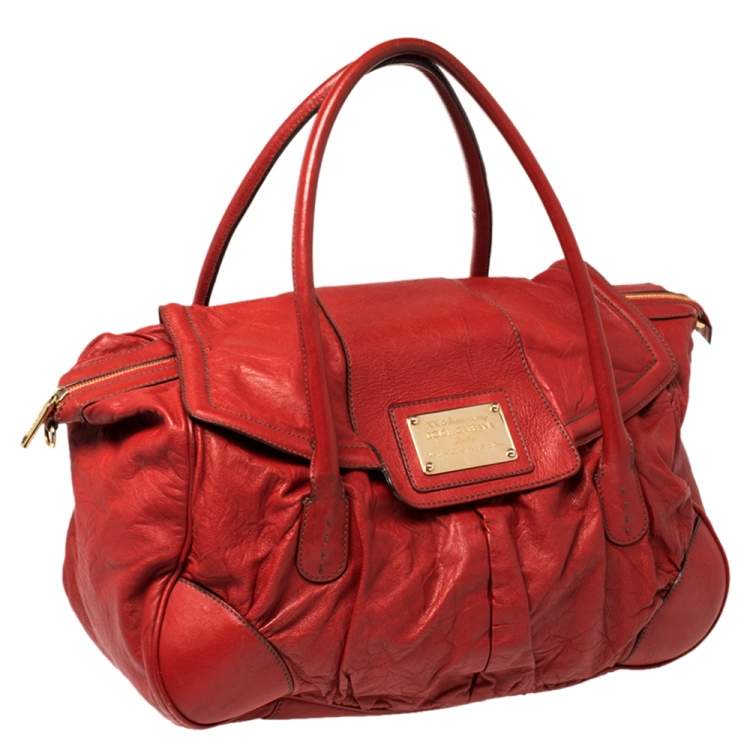 Pre Owned Dolce & Gabbana Red Leather XX Anniversary Edition Bag