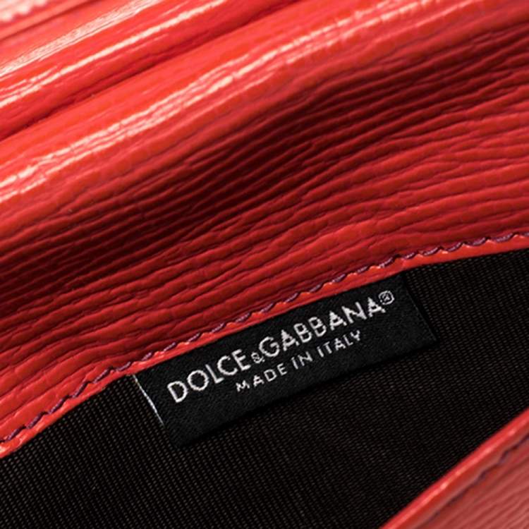 Pre Owned Dolce & Gabbana Multicolor Eel Leather and Snakeskin Miss Sicily Von Wallet on Chain