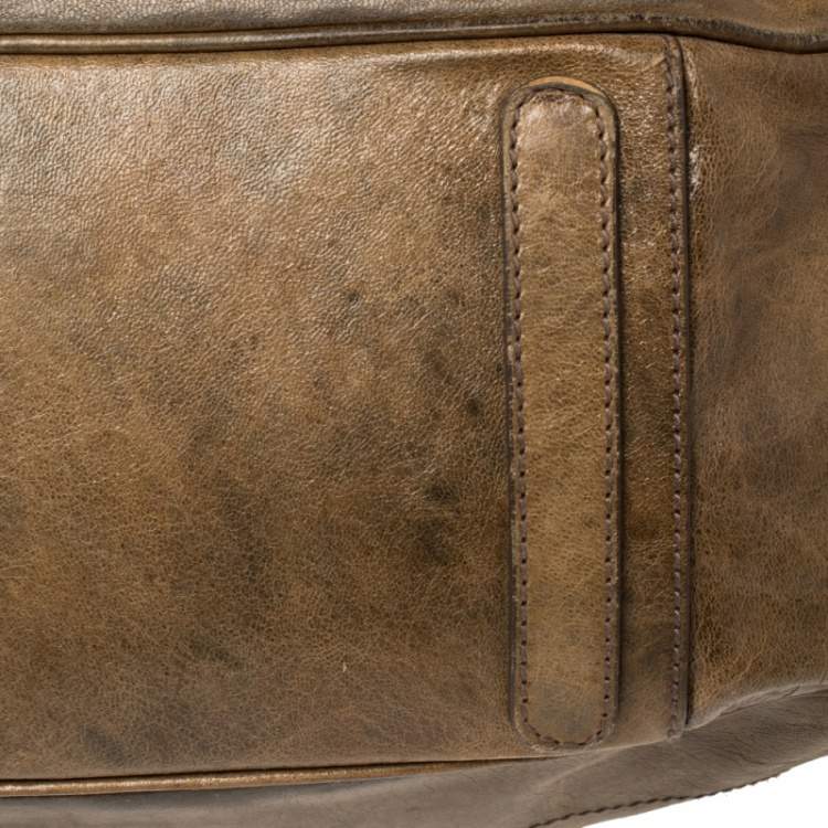 Pre Owned Dolce & Gabbana Brown Leather Miss Romantique Frame Satchel