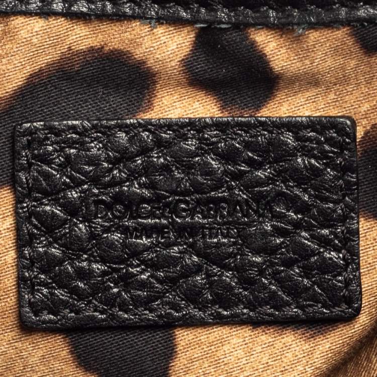 Pre Owned Dolce & Gabbana Black Suede and Leather Miss Loop Hobo