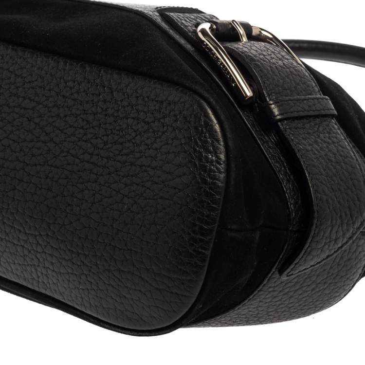 Pre Owned Dolce & Gabbana Black Suede and Leather Miss Loop Hobo