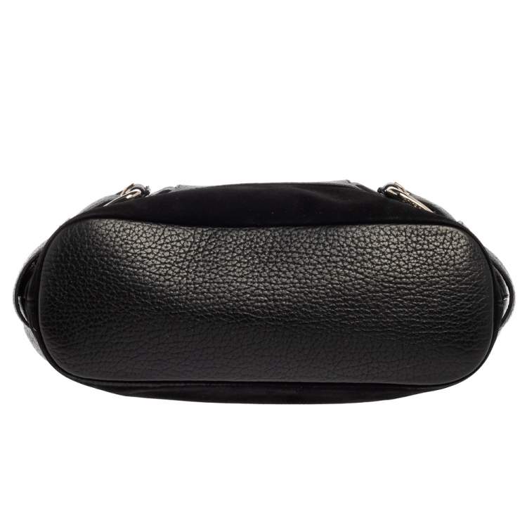 Pre Owned Dolce & Gabbana Black Suede and Leather Miss Loop Hobo