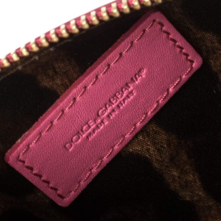 Pre Owned Dolce & Gabbana Green/Pink Woven Raffia and Leather Large Miss Sicily Top Handle Bag