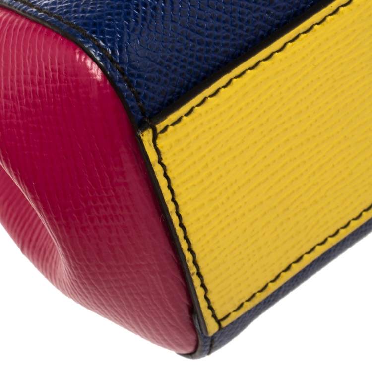Pre Owned Dolce and Gabbana Multicolor Leather Small Miss Sicily Top Handle Bag