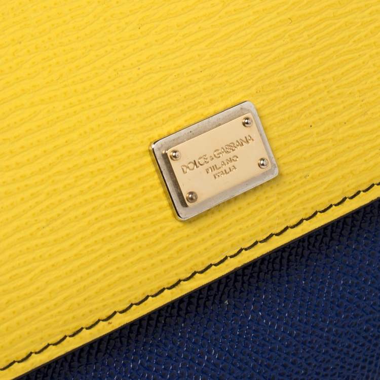 Pre Owned Dolce and Gabbana Multicolor Leather Small Miss Sicily Top Handle Bag