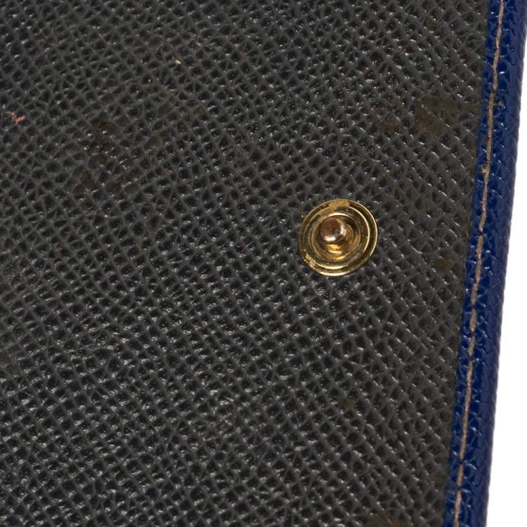 Pre Owned Dolce & Gabbana Blue Leather Miss Sicily Von Wallet on Chain