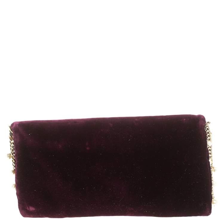 Dolce Gabbana Purple Velvet Sasha Pearl Bag Dolce & Gabbana | TLC