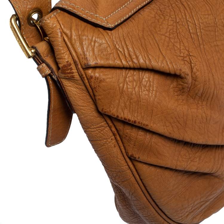 Pre Owned Dolce & Gabbana Brown Leather D-Ring Hobo