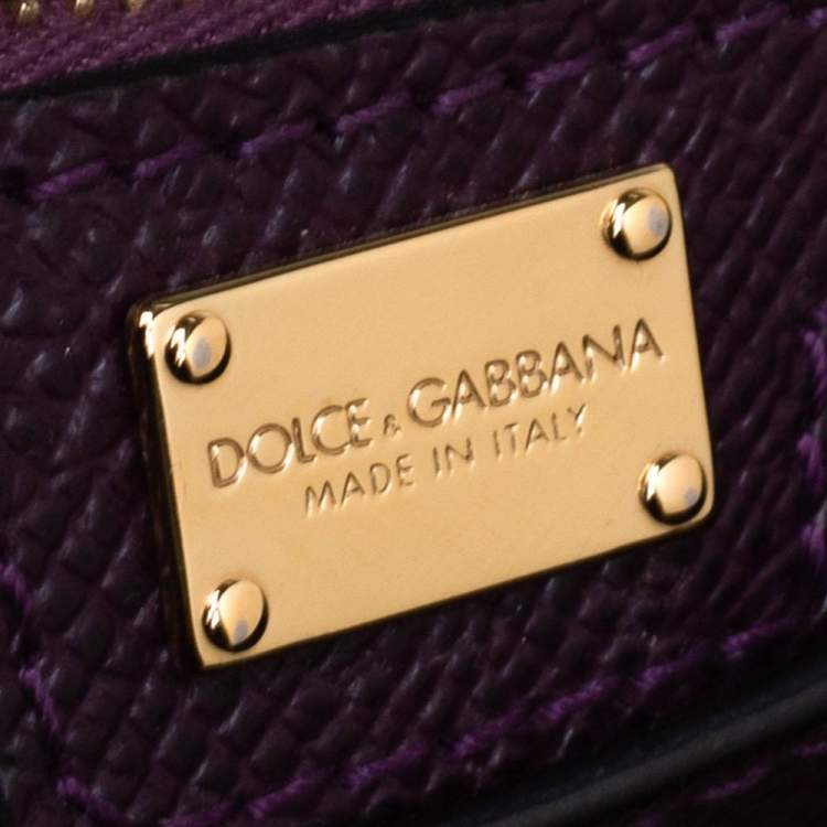 مملوكة مسبقًا Dolce & Gabbana Purple Leather Top Handle Bag