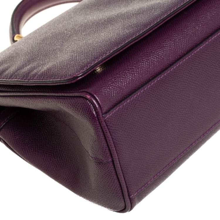مملوكة مسبقًا Dolce & Gabbana Purple Leather Top Handle Bag