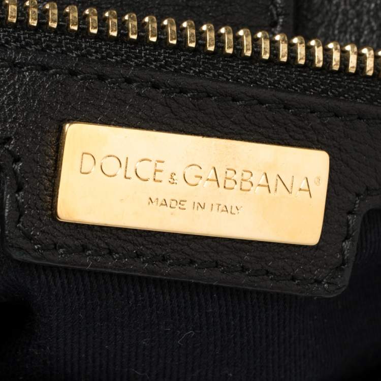 Pre Owned Dolce & Gabbana Brown Leopard Print Coated Canvas Large Miss Sicily Top Handle Bag