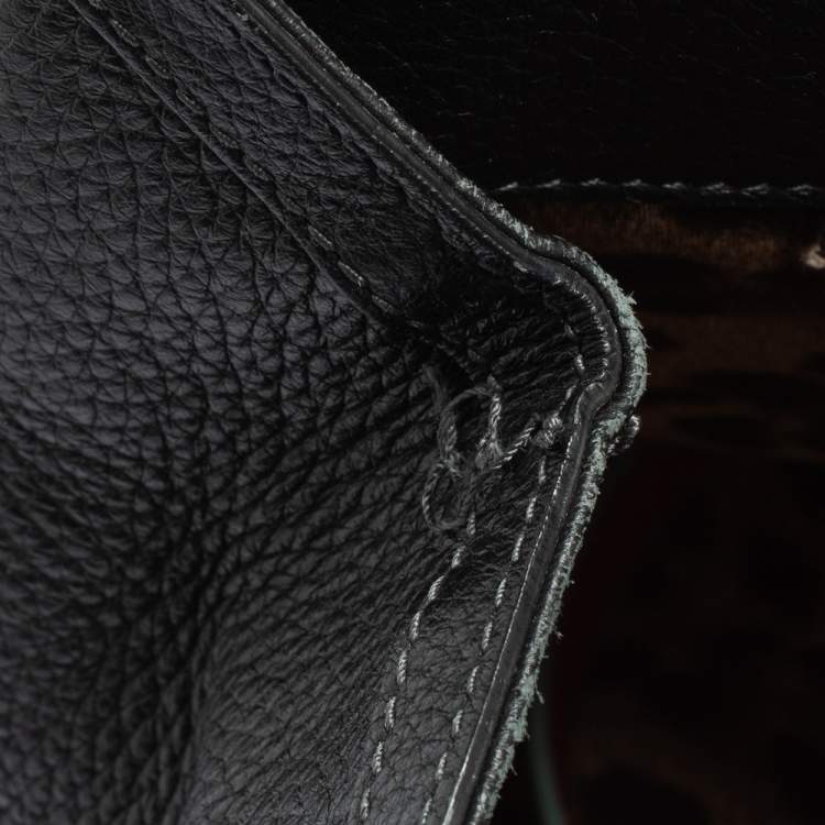 Pre Owned Dolce & Gabbana Black Leather Large Miss Sicily Top Handle Bag