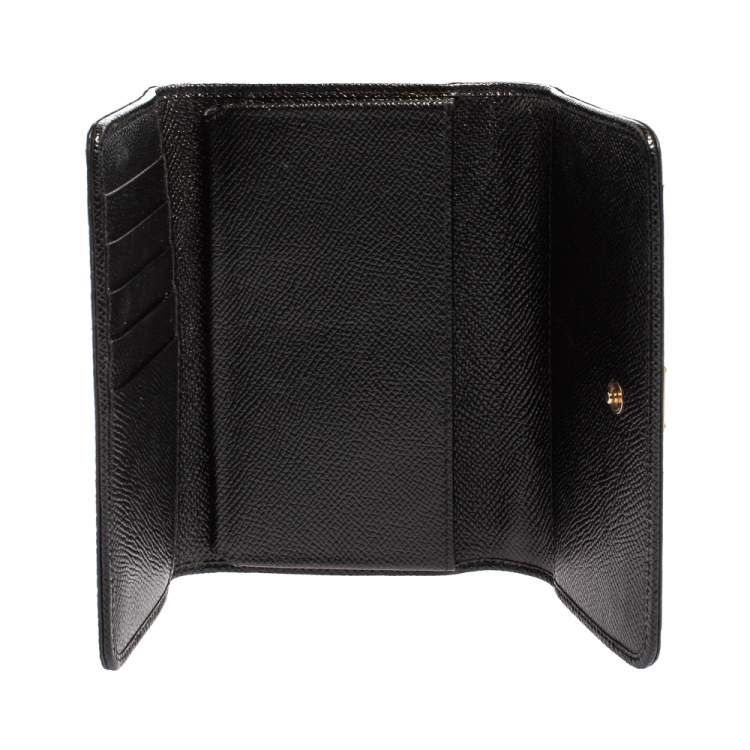 Pre Owned Dolce & Gabbana Brown/Black Leopard Print Leather Miss Sicily Von Wallet on Chain