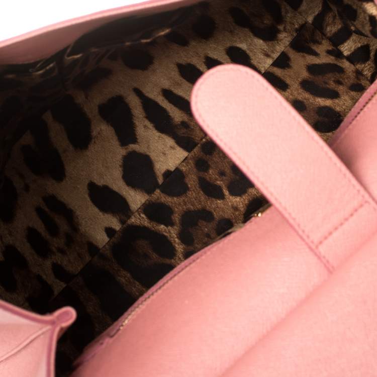 مملوكة مسبقًا Dolce & Gabbana Pink Leather Large Miss Sicily Top Handle Bag