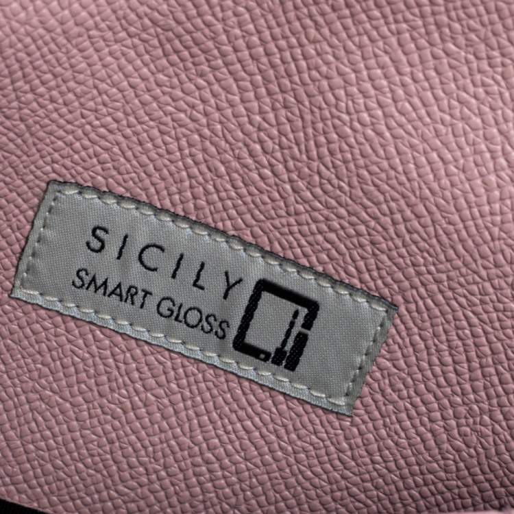 Pre Owned Dolce & Gabbana Multicolor Printed Leather Sicily Smart Gloss Wallet on Chain
