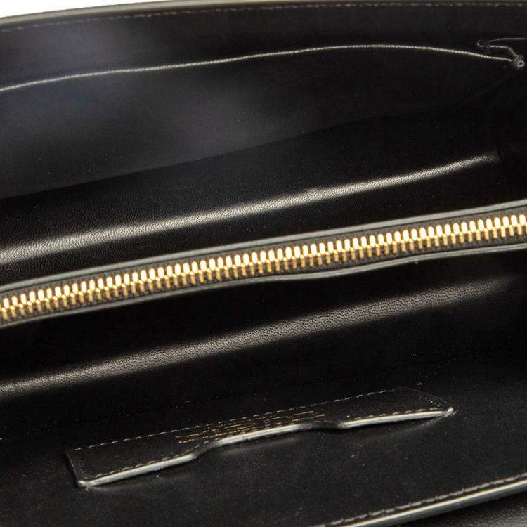 Pre Owned Dolce & Gabbana Black Leather Lucia Embellished Shoulder Bag    