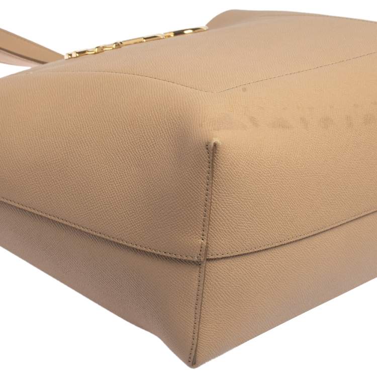 Pre Owned Dolce & Gabbana Beige Leather Beatrice Tote