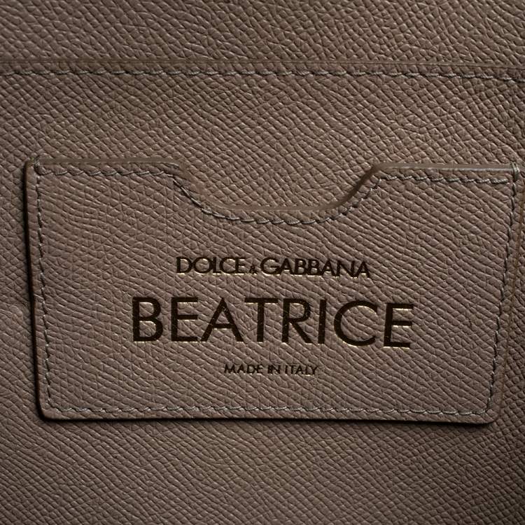 Pre Owned Dolce & Gabbana Beige Leather Beatrice Tote