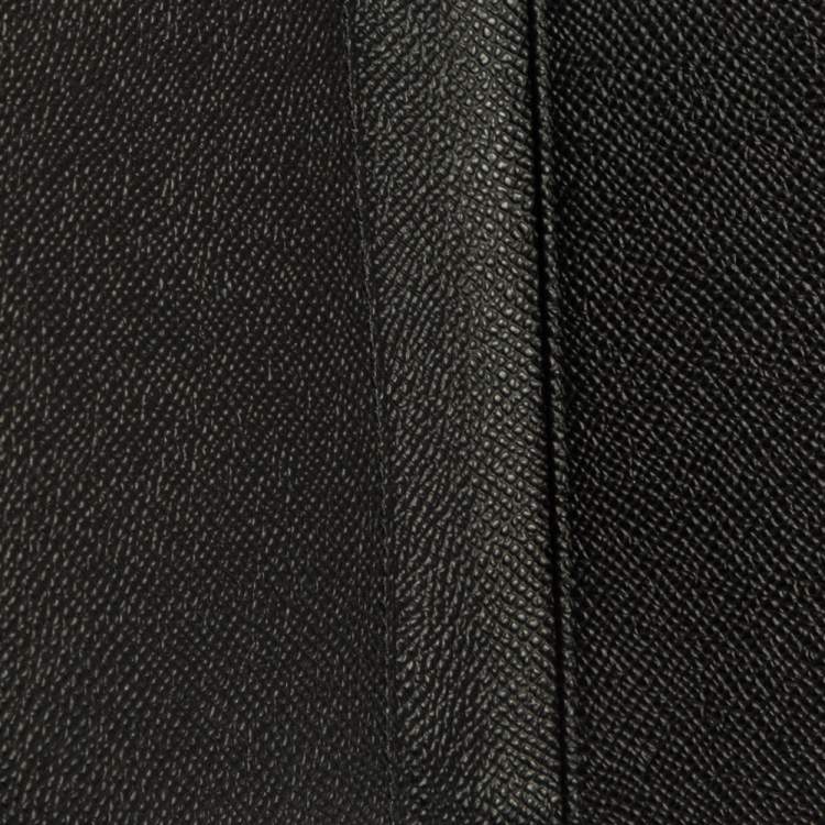 Pre Owned Dolce & Gabbana Black Lizard Embossed Leather Sicily Von Wallet on Chain