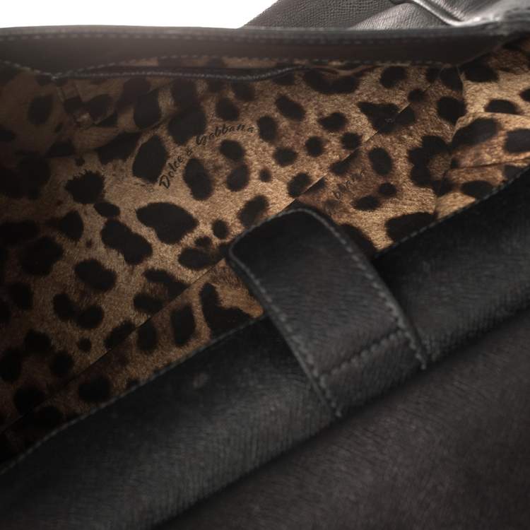 مملوكة مسبقًا Dolce & Gabbana Black Leather Large Miss Sicily Top Handle Bag
