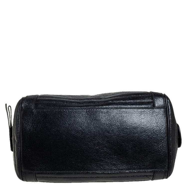 Pre Owned Dolce & Gabbana Black Metallic Leather Miss Easy Way Boston Bag
