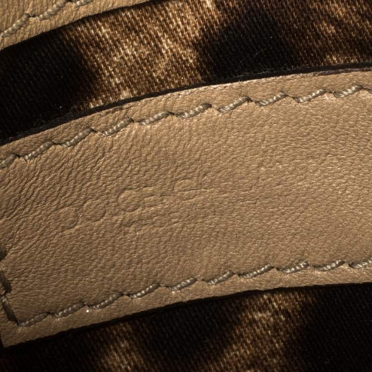 Pre Owned Dolce & Gabbana Gold Snakeskin Crystal Embellished Chain Pouch