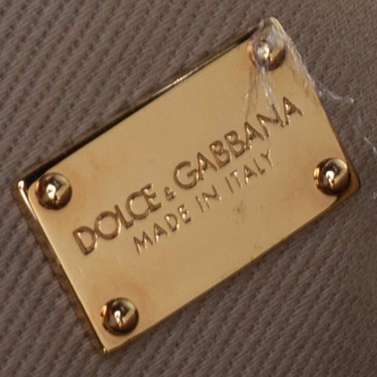 Pre Owned Dolce & Gabbana Metallic Gold Brocade Fabric Sara Frame Bag