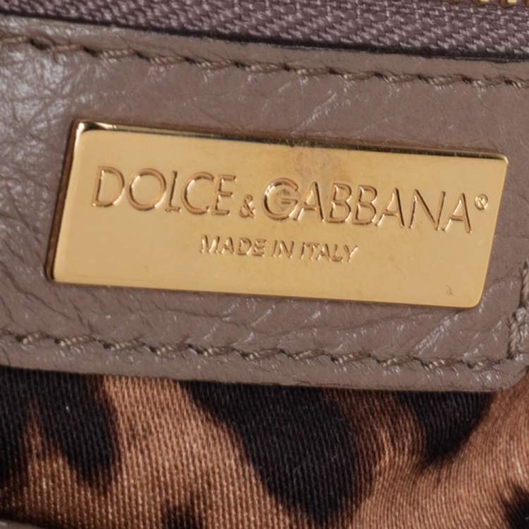 Pre Owned Dolce & Gabbana Brown Leather Miss Sicily Top Handle Bag