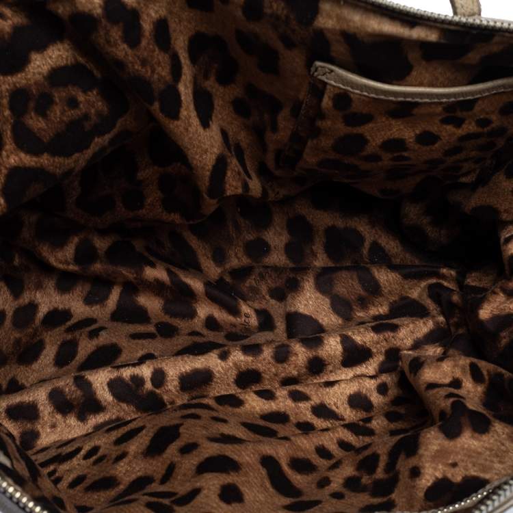 Pre Owned Dolce & Gabbana Grey Leather Escape Tote