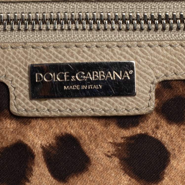 Pre Owned Dolce & Gabbana Grey Leather Escape Tote