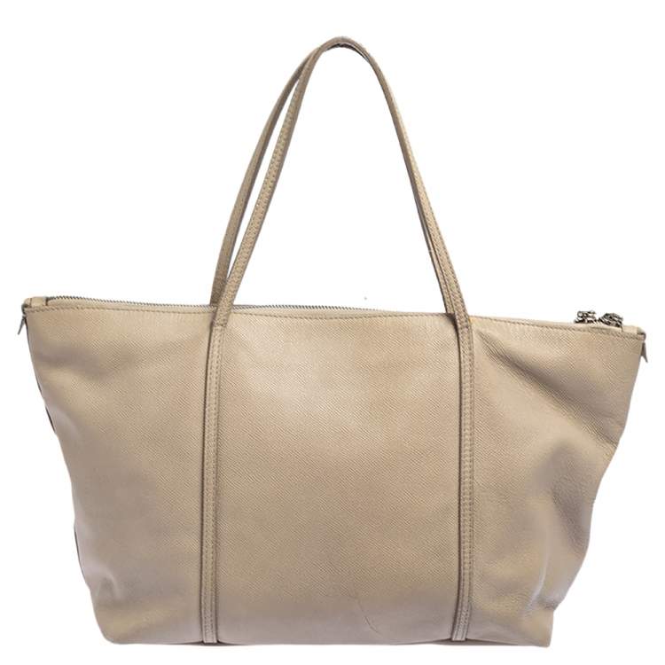 Pre Owned Dolce & Gabbana Grey Leather Escape Tote