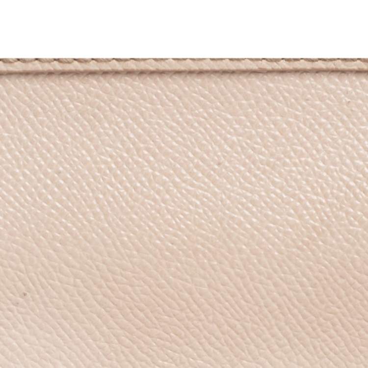 Pre Owned Dolce & Gabbana Beige Leather Small Miss Sicily Top Handle Bag