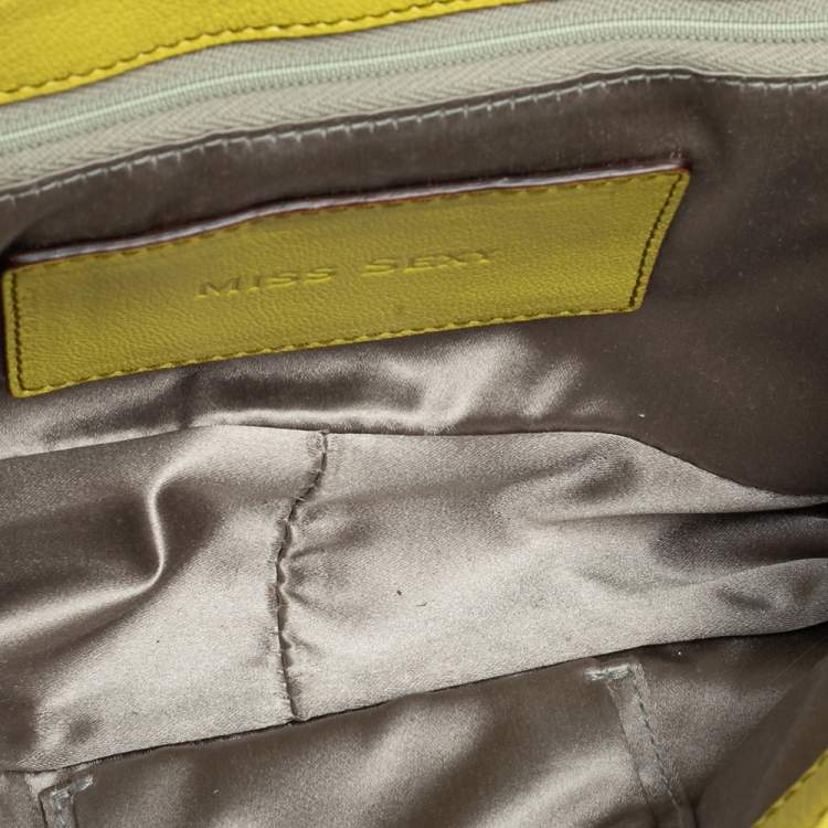 Pre Owned Dolce & Gabbana Multicolor Leather and Calfhair Miss Sexy Baguette Bag