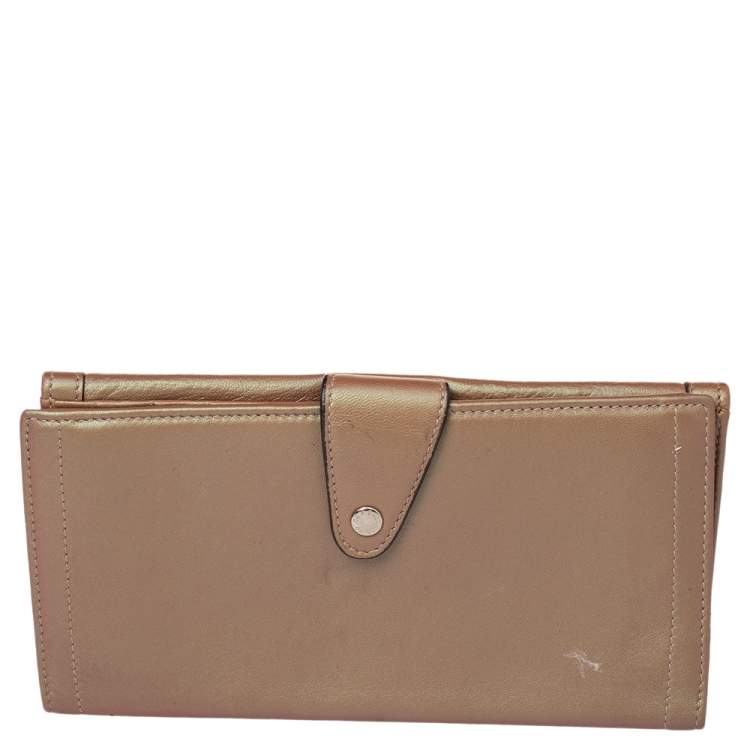 مملوكة مسبقًا Dolce & Gabbana Brown Leather Continental Wallet