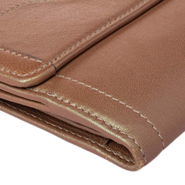مملوكة مسبقًا Dolce & Gabbana Brown Leather Continental Wallet