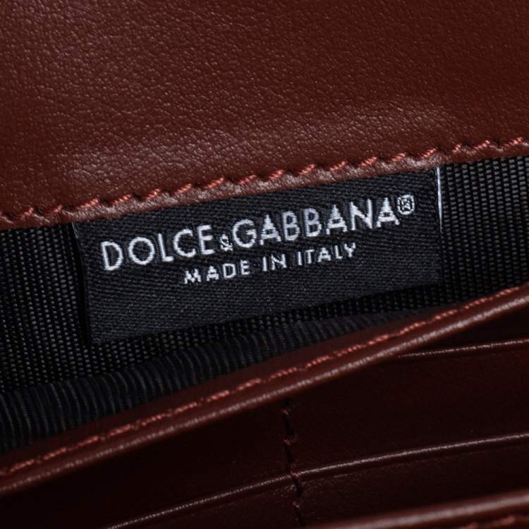 Pre Owned Dolce & Gabbana Beige Lizard Embossed Leather Zip Around Wallet