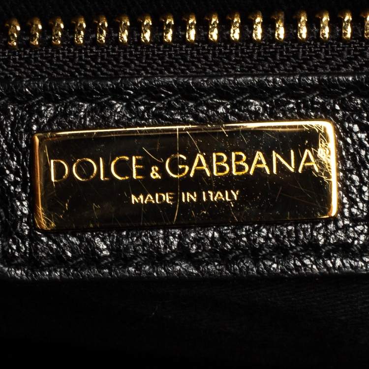 Pre Owned Dolce & Gabbana Brown/Beige Leopard Print Coated Canvas and Leather Padlock Top Handle Bag