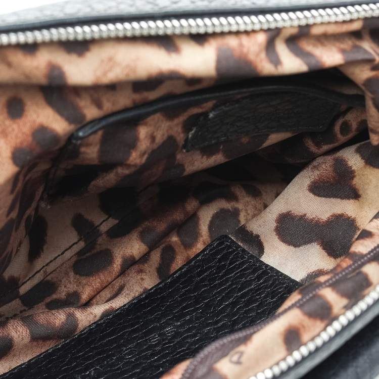 Pre Owned Dolce & Gabbana Black Leather Miss Camp Satchel
