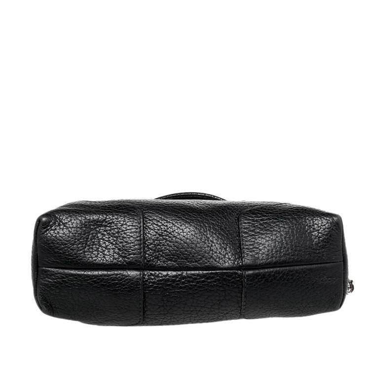 Pre Owned Dolce & Gabbana Black Leather Miss Camp Satchel