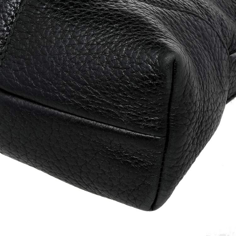 Pre Owned Dolce & Gabbana Black Leather Miss Camp Satchel