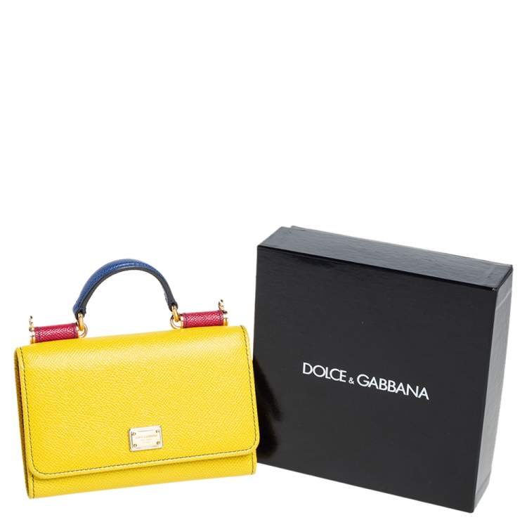 Pre Owned Dolce & Gabbana Multicolor Leather Miss Sicily Von Wallet