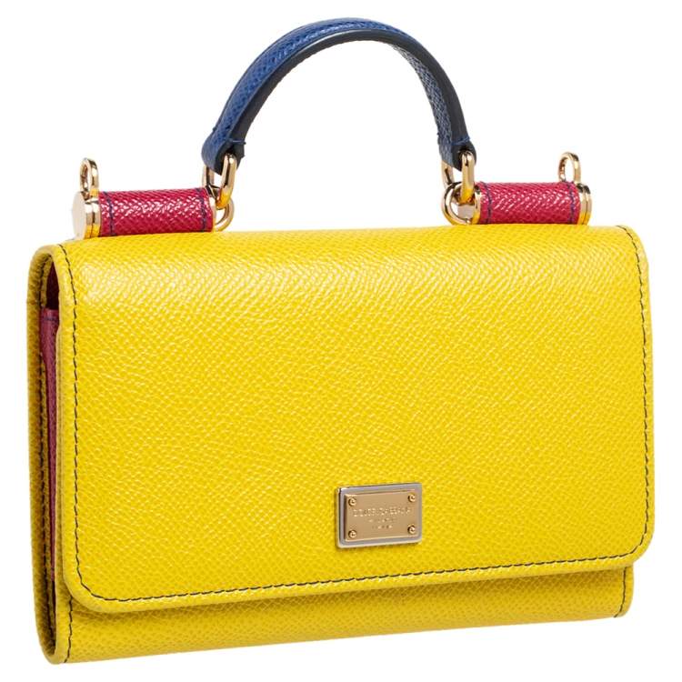 Pre Owned Dolce & Gabbana Multicolor Leather Miss Sicily Von Wallet